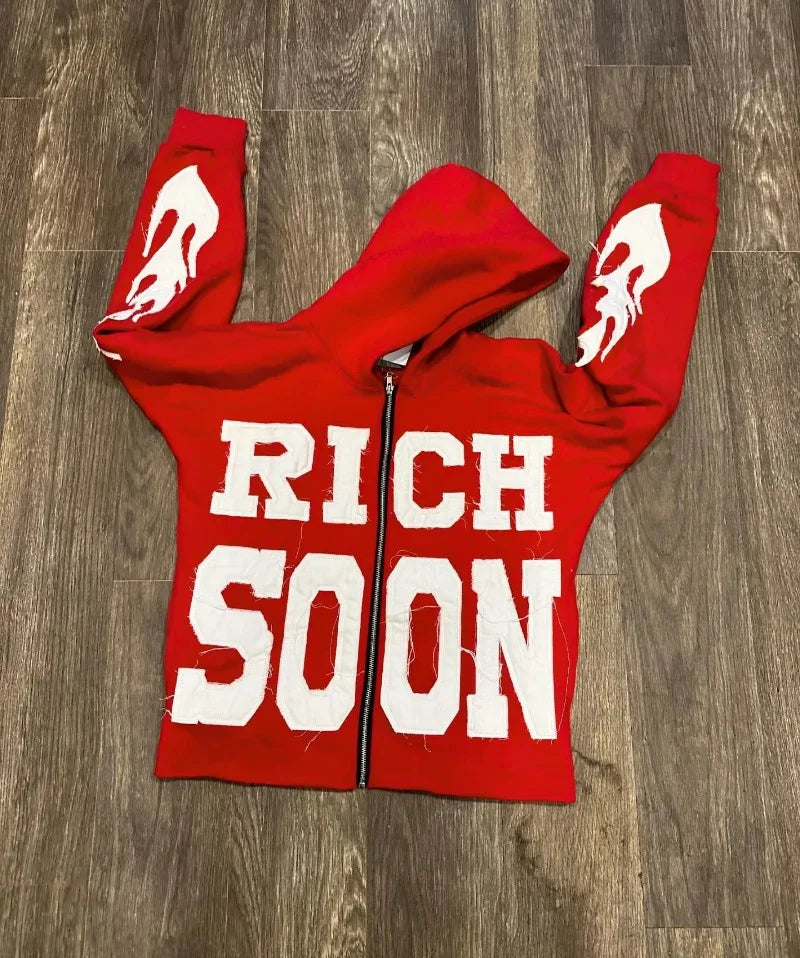 men's hoodie "RICH SOON" & "LA"