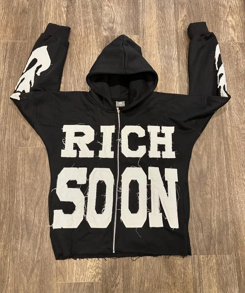 men's hoodie "RICH SOON" & "LA"